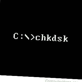Comando chkdsk della riga di comando di MS-DOS e Windows